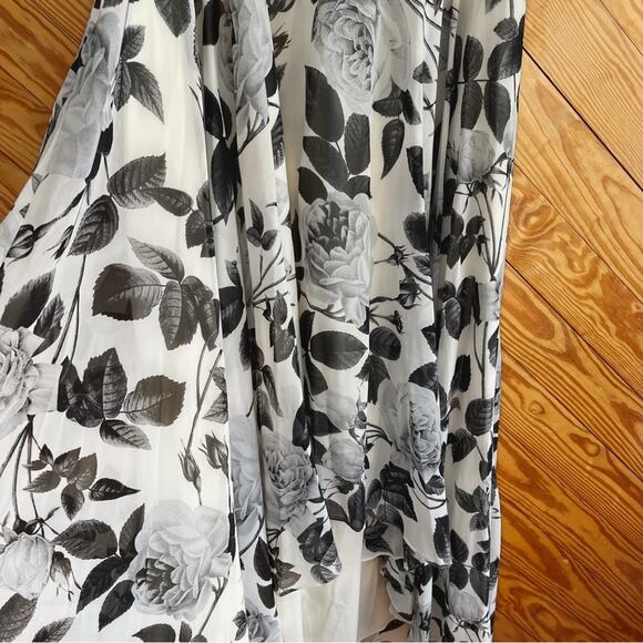 Eliza J Floral Halter High Low Midi Dress Chiffon - Picture 3 of 7